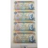 Image 1 : LOT OF 4 - 1972 CDN $5 BANKNOTES