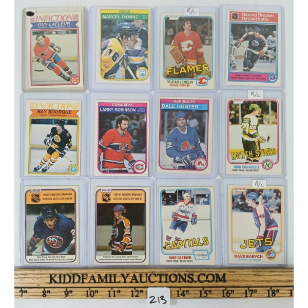 QTY OF 1980-83 HOCKEY CARDS - INCL DIONNE, LEMELIN, LAFLEUR, ETC.