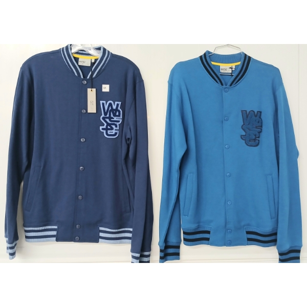 LOT OF 2 - WESC WARREN MEN'S MEDIUM BASEBALL JACKETS
