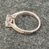 Image 2 : SIMULATED DIAMOND & STERLING SILVER RING - HEART CUT