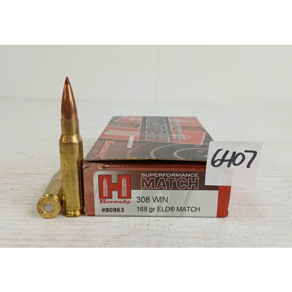 AMMO: 20X HORNADY .308WIN - 168GR
