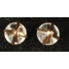 Image 4 : PAIR OF 18K GOLD PLATED SIMULATED DIAMOND (CZ) STUD EARRINGS