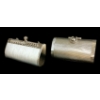 Image 1 : LOT OF 2 - SILVER TONED EVENING CLUTCH PURSES