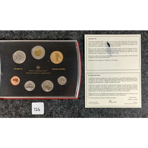 2010 RCM SPECIMEN SET - NORTHERN HARRIER / BUSARD SAINT-MARTIN