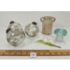 Image 1 : JOB LOT - MUSHROOM CRYSTAL FIGURINE - GLASS BALL ORNAMENTS & CRISTALLI MURANO BOUTONNIERE