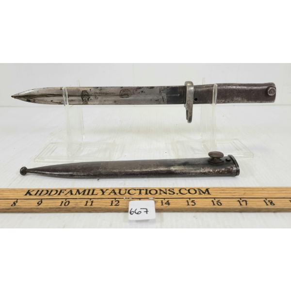 WWI GERMAN ERSATZ BAYONET W/ SCABBARD