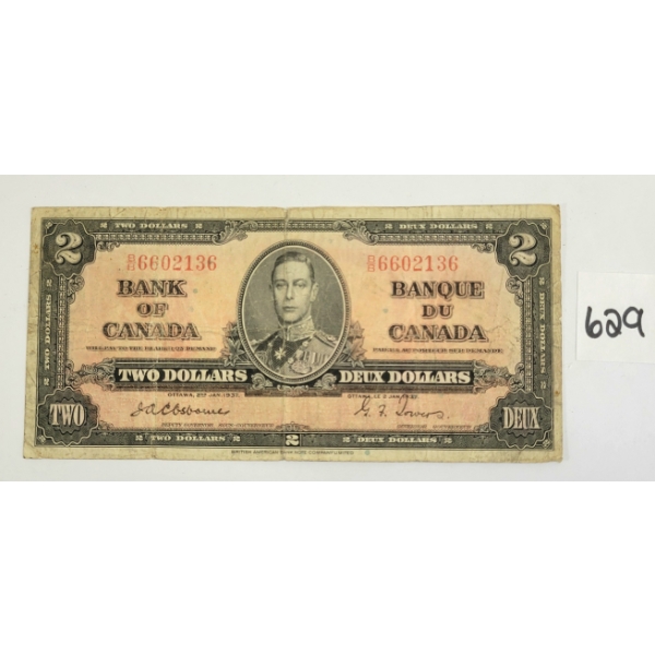 1937 CDN $2 BANKNOTE