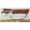 Image 4 : PUMA WHITE HUNTER KNIFE W/ LEATHER SHEATH