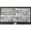 Image 1 : LOT OF 4 - 1954 & 1986 CDN $5 BANKNOTES - INCL CONSECUTIVE 