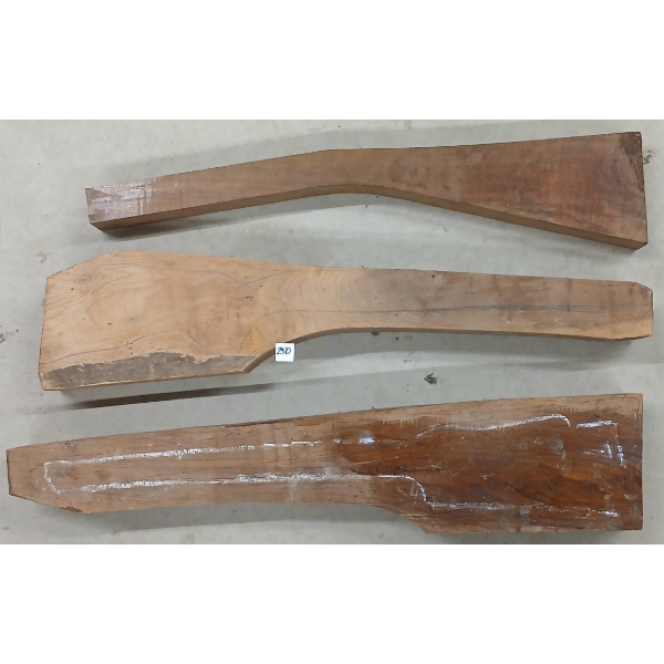 LOT OF 3 - WALNUT STOCK BLANKS