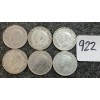 Image 2 : LOT OF 6 - 1944-1948 CDN 25 CENT COINS