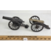 Image 1 : LOT OF 2 - CAST IRON & BRASS MODEL CANNONS
