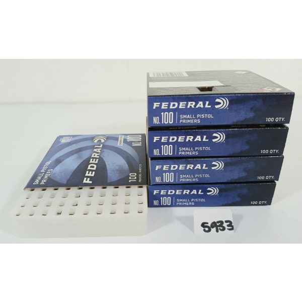 PRIMERS: 500X FEDERAL NO. 100 SMALL PISTOL PRIMERS