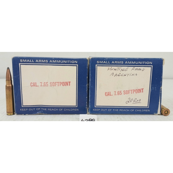 AMMO: 40X 7.65 SP - ARGENTINA UNKNOWN