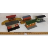 LOT OF 5 - AMERICAN FLYER & MECCANO PRESSED TIN TRACKSIDE ACCESSORIES