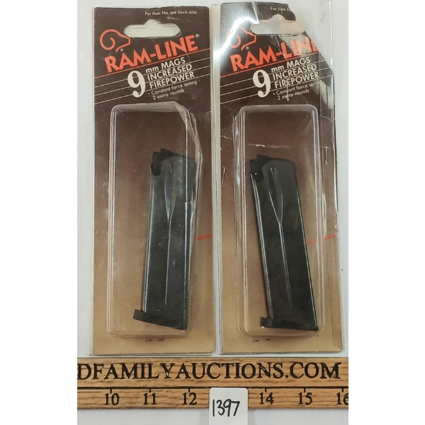 LOT OF 2 - RAM-LINE BROWNING HI POWER 9 MM MAGS