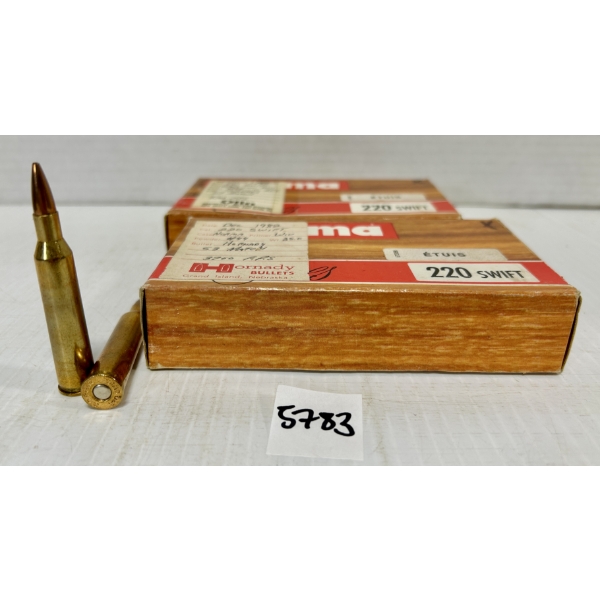 AMMO: 40X .220 SWIFT - 53 GR HP - RELOADS