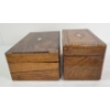 Image 5 : LOT OF 2 - TUNBRIDGE WARE TRINKET BOXES W/ MOTHER OF PEARL INLAY