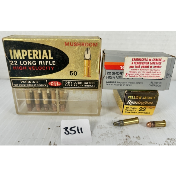 AMMO: APPROX 125X MIXED .22 LR & .22 SHORT 