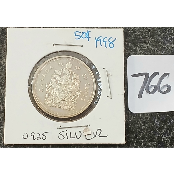 1998 CDN 50 CENT SILVER COIN