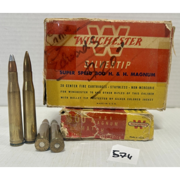 AMMO: 38X WINCHESTER .300 H&H MAG 180GR. SP & FMJ