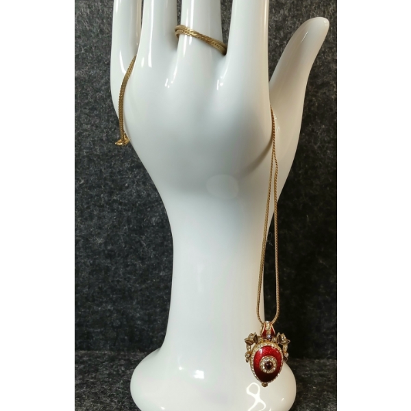 "FABERGE EGG (REPRO)" PENDANT NECKLACE