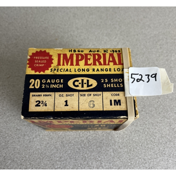 COLLECTABLE AMMO: 25X IMPERIAL 20 GA 2-3/4IN 1 OZ NO6 SHOT