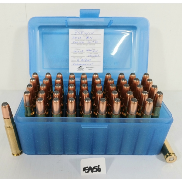 AMMO: 50X W-W SUPER .358 WIN - 200GR - RN - RELOADS