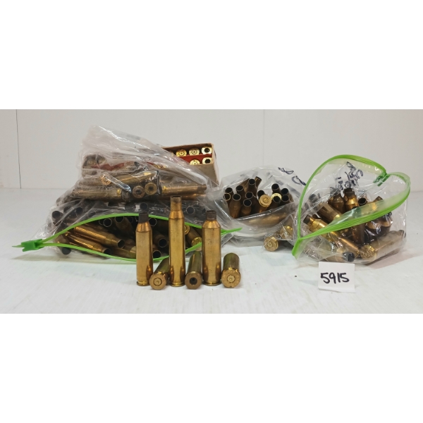 BRASS: APPROX 157X MISC MIXED BRASS - INCL .243, .280 REM & .270 WIN