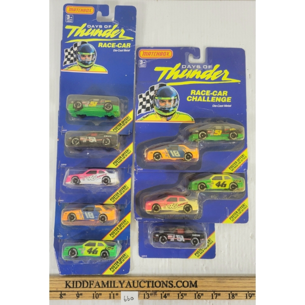 LOT OF 3 - MATCHBOX DAYS OF THUNDER RACE-CAR DIECAST MODELS - INCL COLE TRICKLE #51 CHEVY LUMINA