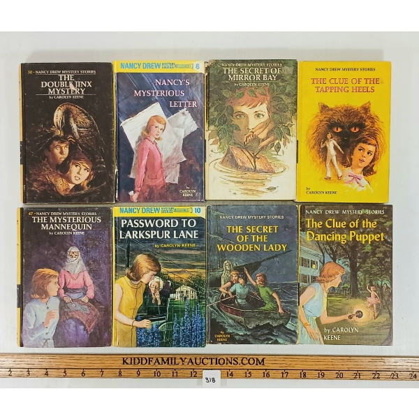 LOT OF 8 - NANCY DREW HARDCOVER EDITIONS - "THE SECRET OF MIRROR BAY," ETC
