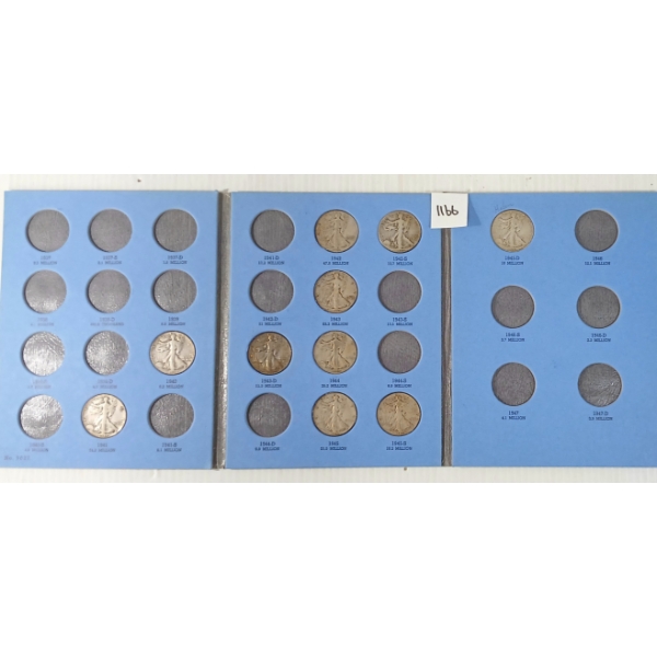 1940-1945 LIBERTY STANDING SILVER HALF DOLLARS BOOKLET