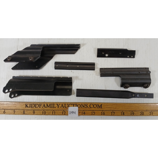 LOT OF 6 - WEAVER & BSQUARE SCOPE RAILS