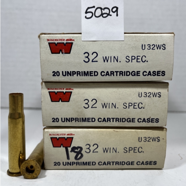 BRASS: 58X WINCHESTER .32 WIN SPL - UNPRIMED