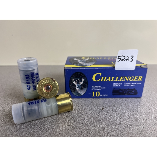AMMO: 10X CHALLENGER 12 GA 2-3/4IN MAGNUM SLUGS 