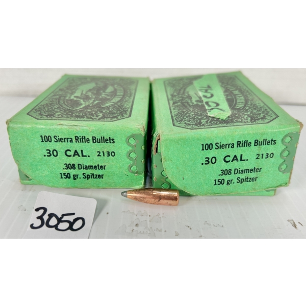 BULLETS: APPROX 120X SIERRA .30 CAL - 150 GR SP