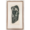Image 1 : "WINTER FISHING" BY ANNIE MIKPIGAK (1900 - 1984) - FRAMED STONECUT