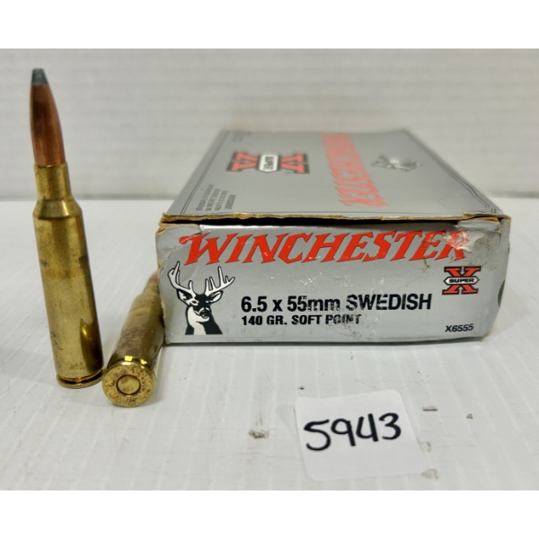 AMMO: 16X WINCHESTER 6.5X55 - 140 GR.