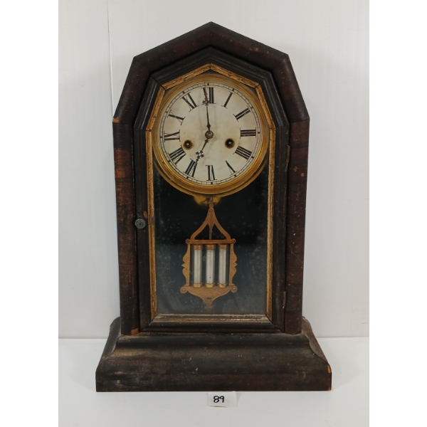 E.N. WELCH "PAREPA V.P." 30HR SHELF CLOCK