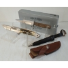 Image 1 : LOT OF 2 - BOKER KNIVES W/ ANTLER & WOOD HANDLES