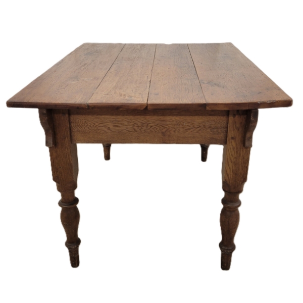 OAK KITCHEN TABLE W/ CUTLERY DRAWER