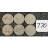 Image 1 : LOT OF 6 - 1940-1965 CDN 25 CENT COINS