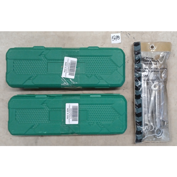 LOT OF 3 - SNAP RING PLIER SETS & COMBINATION WRENCH SET