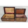Image 2 : LOT OF 2 - TUNBRIDGE WARE TRINKET BOXES W/ MOTHER OF PEARL INLAY