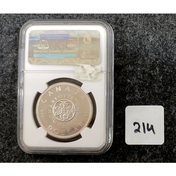 1964 CDN DOLLAR - CHARLOTTETOWN - NGC GRADED