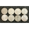 Image 2 : LOT OF 8 - 1937-1968 CDN 25 CENT COINS