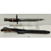 Image 2 : ROSS RIFLE PAT 1907 BAYONET WITH LEATHER SCABBARD