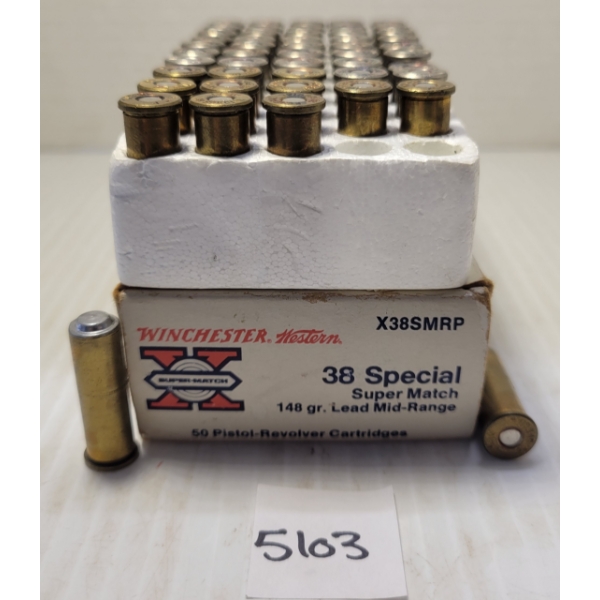 AMMO: 50X MIXED .38 SPL - 148GR - LEAD WADCUTTER