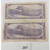 Image 2 : LOT OF 2 - 1954 CDN $10 BANKNOTES