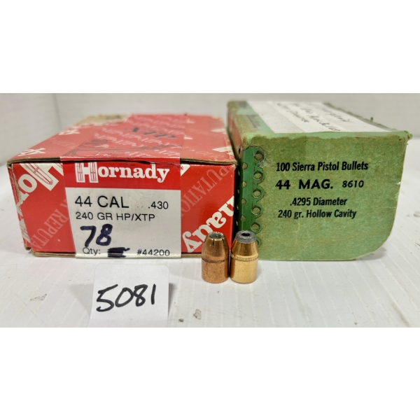 BULLETS: 114X .44 CAL 240 GR HP